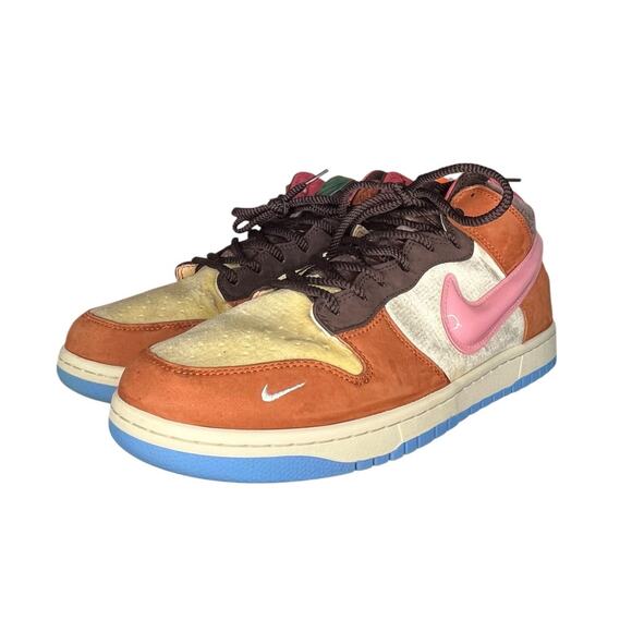 Nike x Social Status Dunk Mid "Chocolate Milk" Sneakers Size 13 Brown - Picture 2 of 6